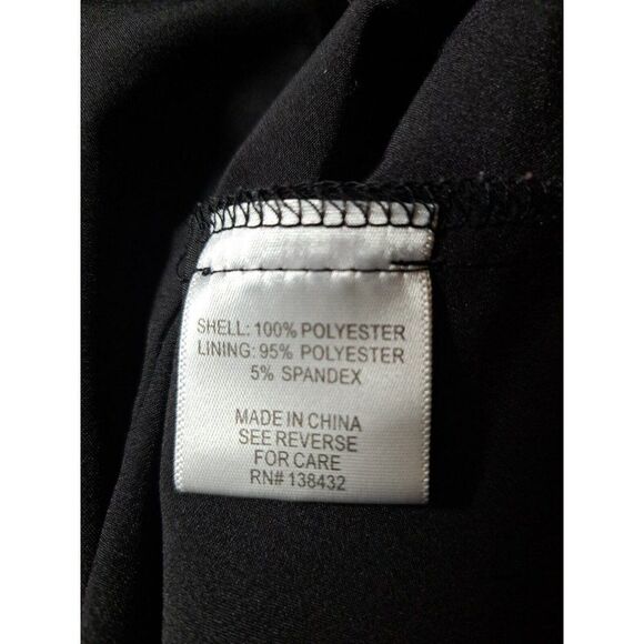 Modcloth Skirt Pleated Floral Poppy Print Chiffon Red Black A-Line Plus Size 2X - Picture 7 of 7